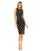 Cocktail Dresses Short Fitted Sequin Cocktail Knee Length Dress Black
