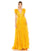 Formal Dresses Long Rufle Cap Sleeve Formal Dress Marigold