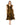 Plus Size Dresses Plus Size V Neck Ruffle Tiered Rose Detail Midi Dress Black Gold