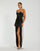 Formal Dresses Long Bustier Formal Prom Oversized Bow Dress Black Ivory