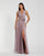 Prom Dresses Pleated Long Formal 3D Flower Prom Dress Vinatge Lilac