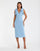 Formal Dresses Fitted Tea Length Formal Dress Powder Blue