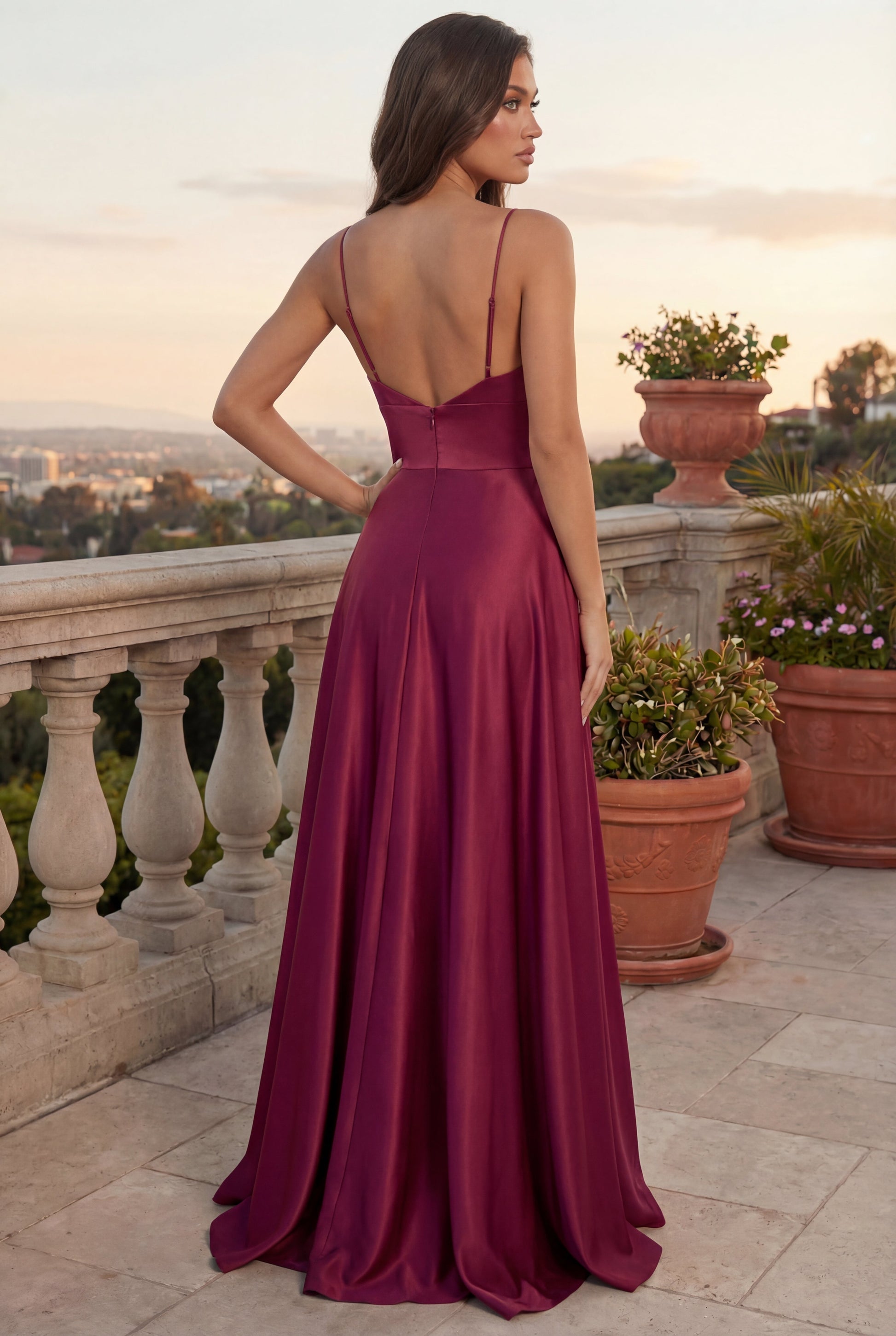 Long Formal Evening Party A Line Dress