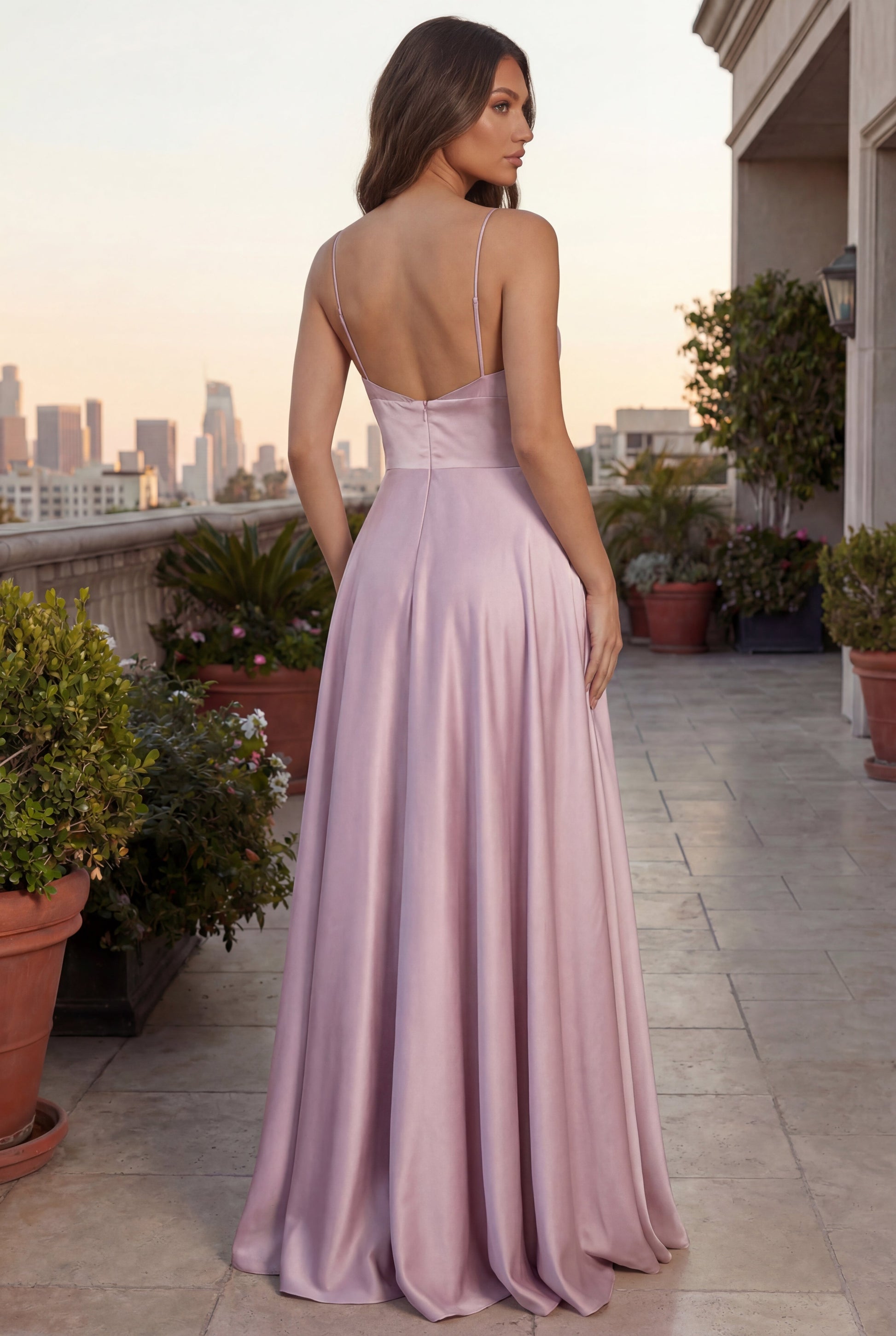 Long Formal Evening Party A Line Dress