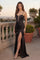Spaghetti Strap Satin Corset Formal Dress