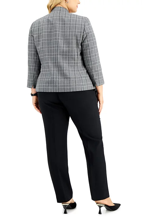 Pant Suit Long Two Piece Formal Plus Size Pant Suit Black Combo