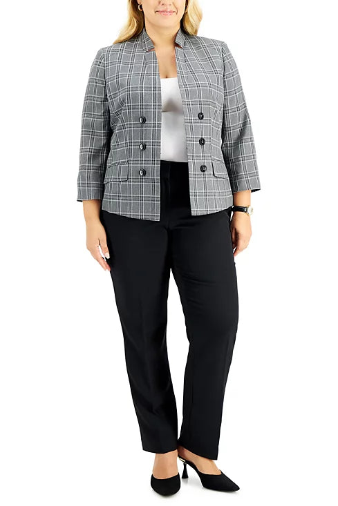 Pant Suit Long Two Piece Formal Plus Size Pant Suit Black Combo