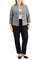 Pant Suit Long Two Piece Formal Plus Size Pant Suit Black Combo
