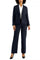 Pant Suit Two Pice Long Formal Petite Pant Suit  Navy Steel Blue