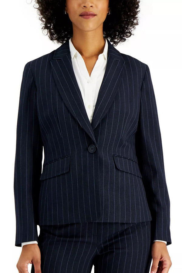 Pant Suit Two Pice Long Formal Petite Pant Suit  Navy Steel Blue