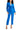 Pant Suit Formal Notched Collar 1 Button Two Piece Pant Suit Blue