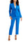 Pant Suit Long Formal Collar Pant Suit Blue