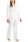 Pant Suit Plus Size Collar Button Long Formal Pant Suit Vanilla Ice