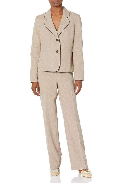 Pant Suit Formal Long Sleeve Petite Two Pice Pant Suit Desert Black