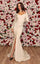 Formal Dresses Fitted Formal Long Sleeve Evening Dress Gold/White