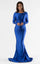Formal Dresses Long Sleeve Fitted Formal Evening Dress Royal
