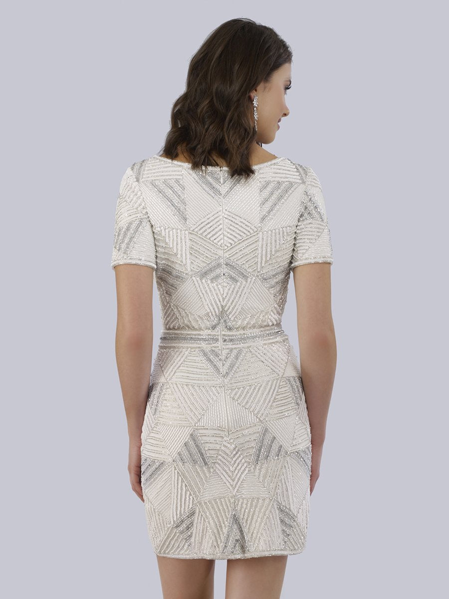 Cocktail Dresses Beaded Homecoming Sequin Cocktail Short Dress White