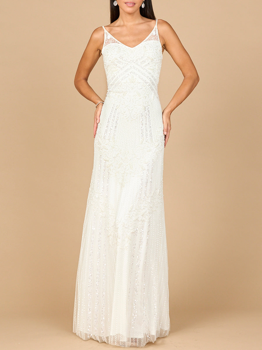 Wedding Dresses Long Bridal Gown Beaded Wedding Dress Ivory