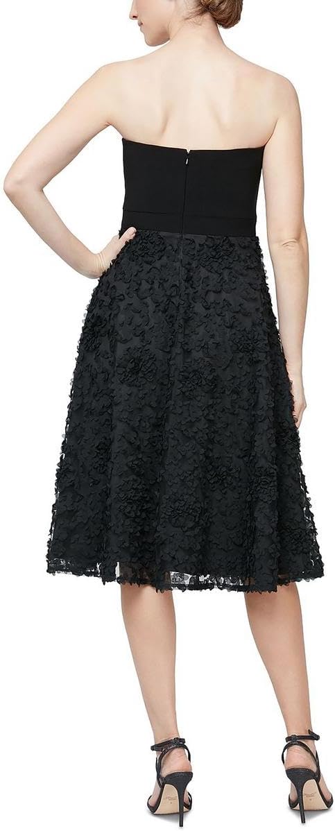 Alex Evenings J1171363 Strapless Midi Cocktail Dress