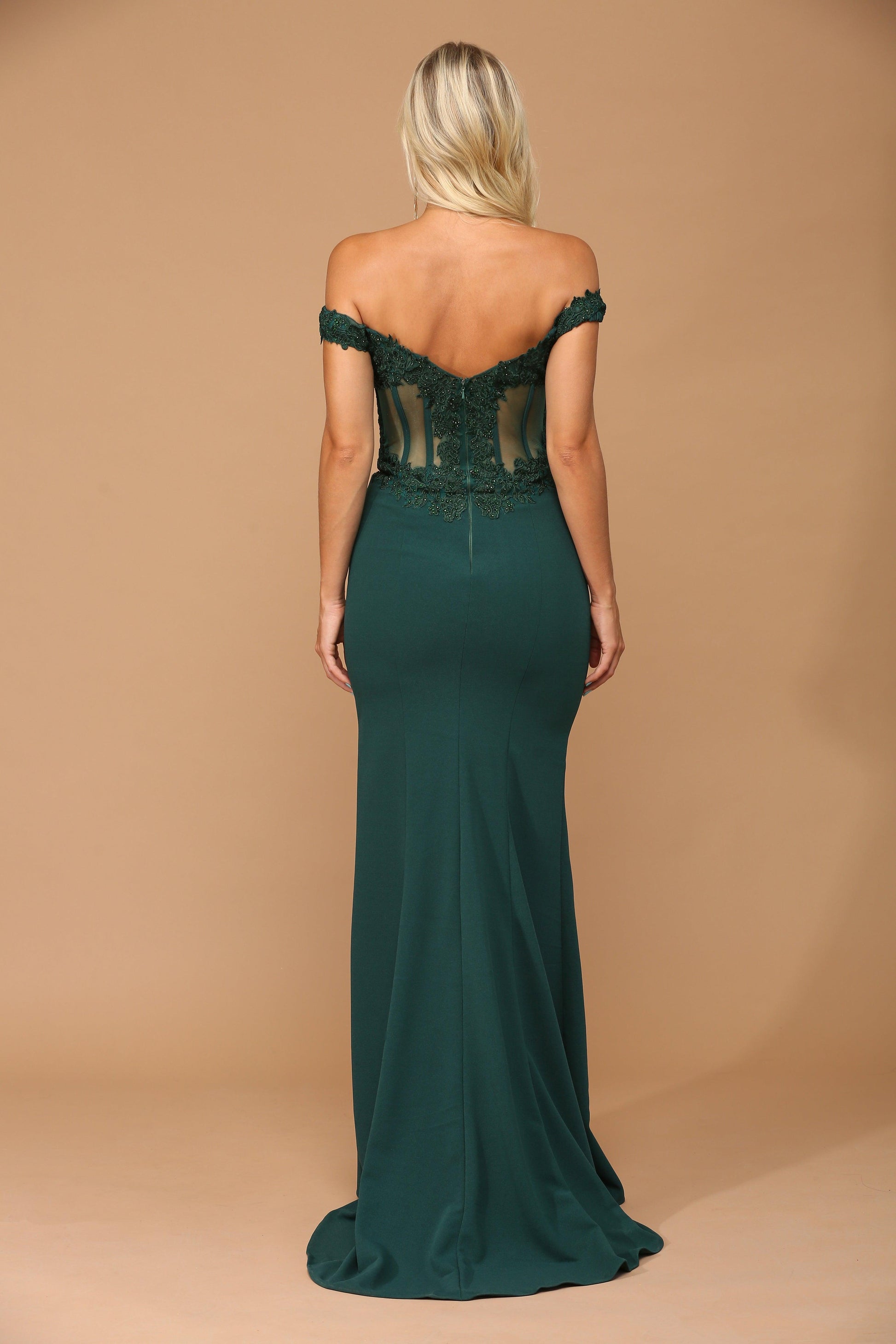 Long Off Shoulder Formal Evening Prom Dress