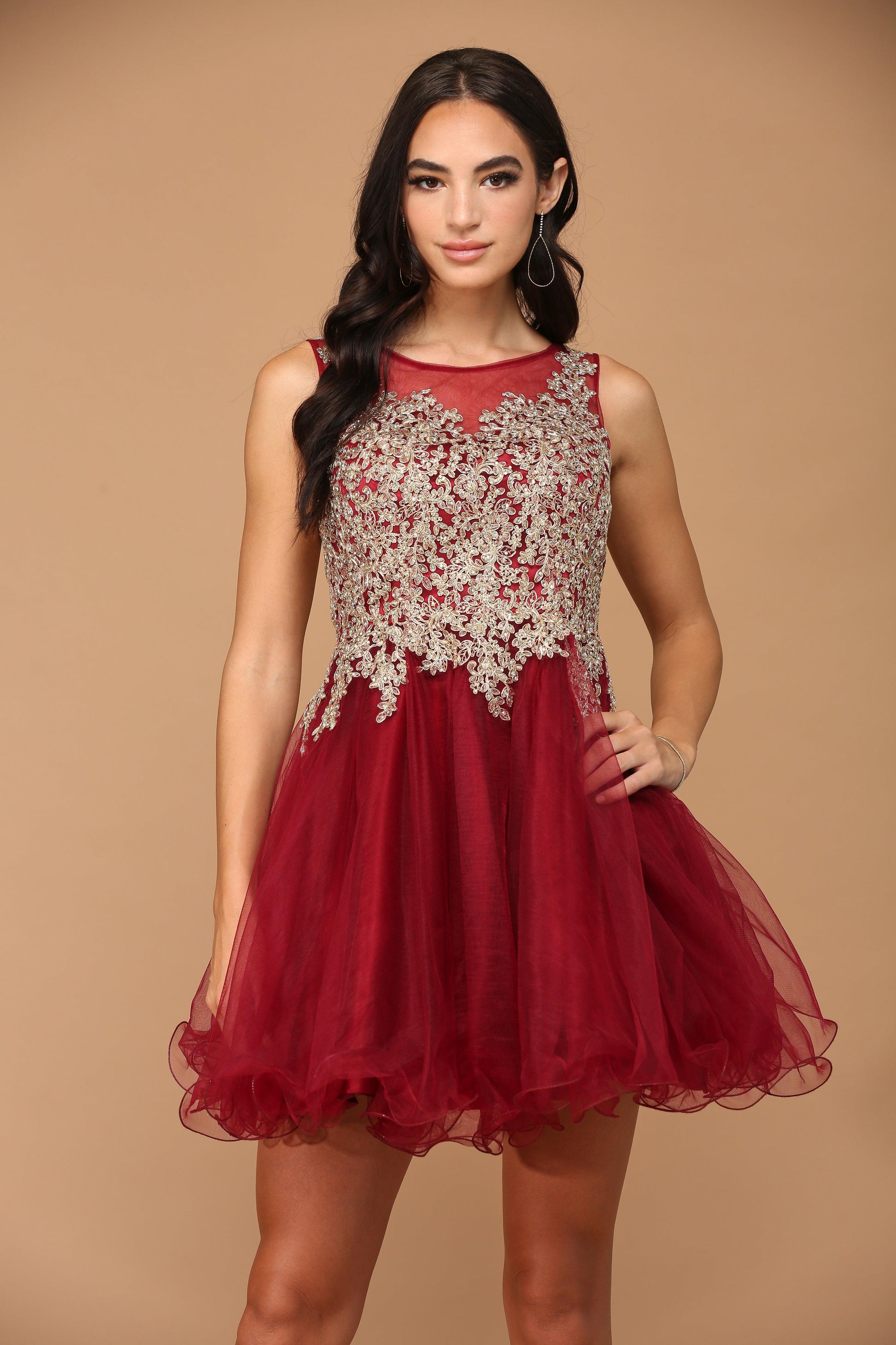 Prom Short Sleeveless Homecoming Cocktail Dress