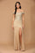 Long Off Shoulder Formal Metallic Prom Dress