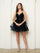 Cocktail Dresses Prom Short A Line Homecoming Glitter Cocktail Dress Black