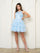 Cocktail Dresses Glitter Homecoming Short Corset Prom Dress Ice Blue
