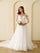 Wedding Dresses A Line Long Bridal Gown Lace Wedding Dress Off White