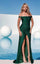 Prom Dresses Long Slit Prom Formal Fitted Evening Dress Hunter