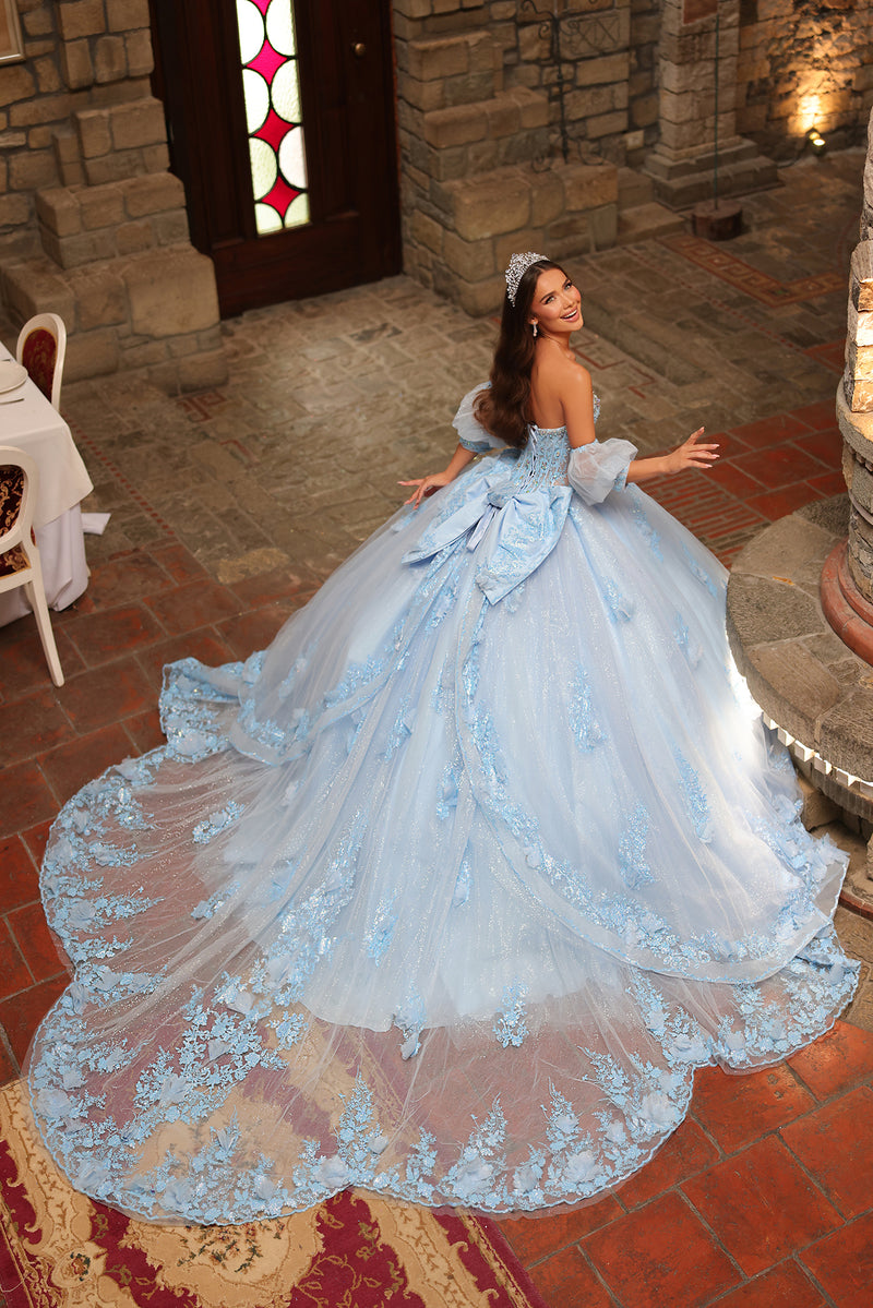 Quinceanera Dresses Quinceañera Long Sweet 16 Ball Gown Light Blue