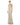 Formal Dresses Long Embellished V Neck Cap Sleeve Sequin Dress Nude Silver