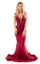 Prom Dresses Fitted Formal 3D Applique Prom Dress Red