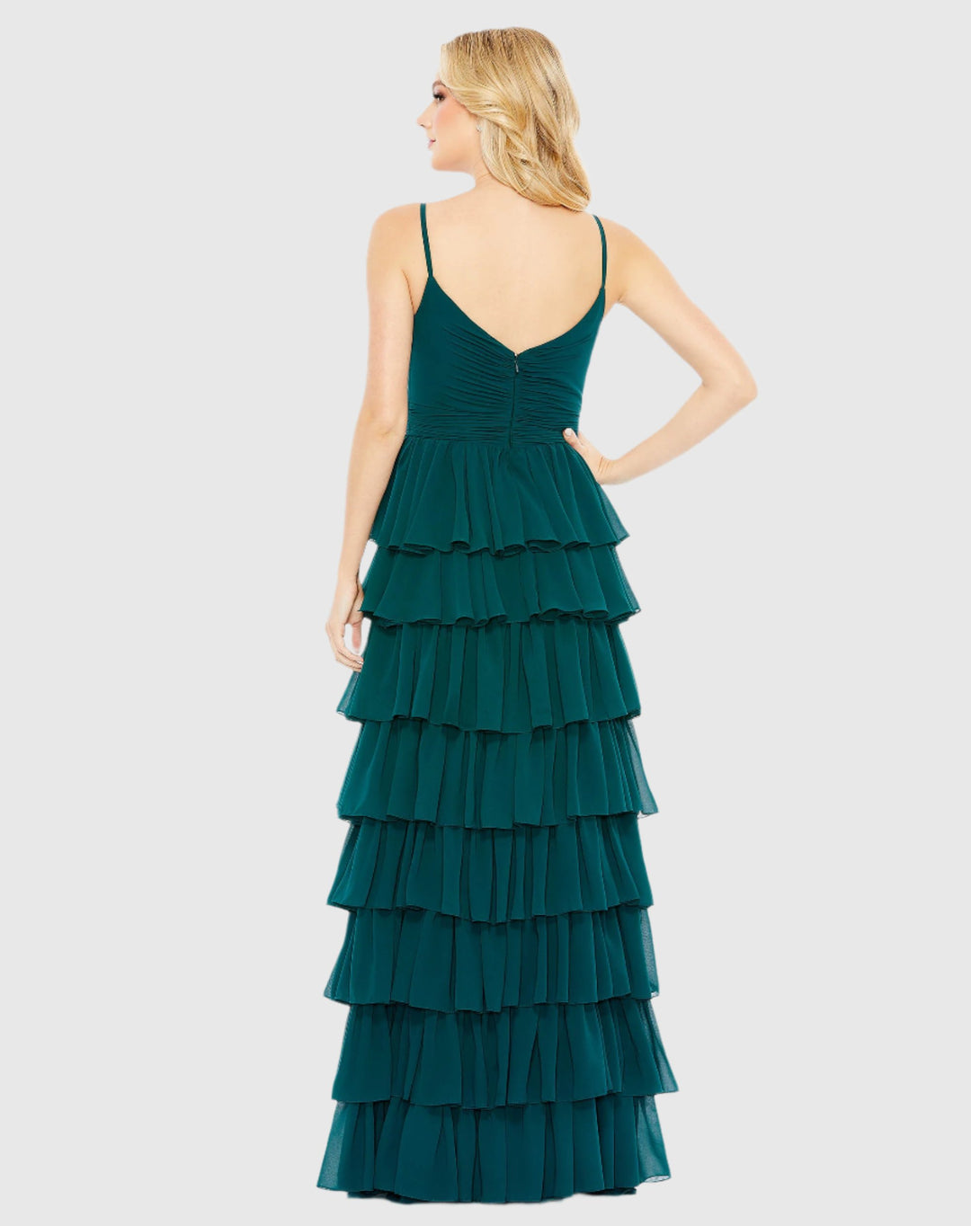 Mac Duggal 55416 Sexy Spaghetti Strap Tiered Dress