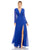 Formal Dresses Long Sleeve Formal Slit Dress Sapphire