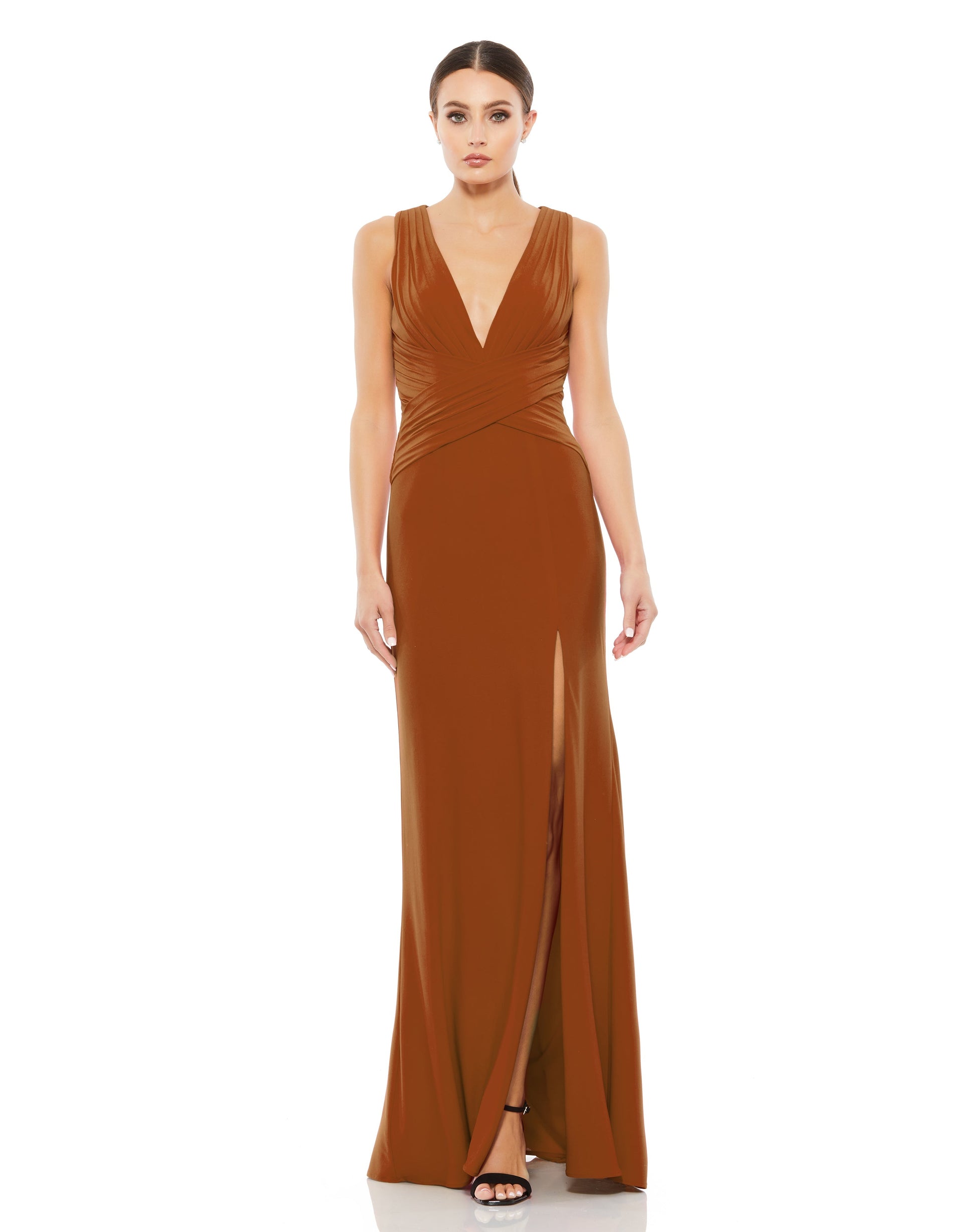 Mac Duggal Long Sleeveless Formal Prom Gown 55703 - The Dress Outlet