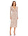 Cocktail Dresses Long Sleeve Cocktail Midi Sequin Dress  Rose Gold