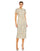 Cocktail Dresses Short Cocktail Midi Beaded Sequin Dress  Nude Silver