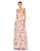 Formal Dresses Long Formal Floral Print Chiffon Dress Pink Multi