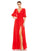 Formal Dresses Long Ruffle Formal Prom A Line Dress Red
