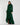 Formal Dresses Long Sleeve High Low 3D Flower Formal Prom Dress Emerald