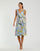 Cocktail Dresses Mini Short Floral Cocktail Dress Blue Multi