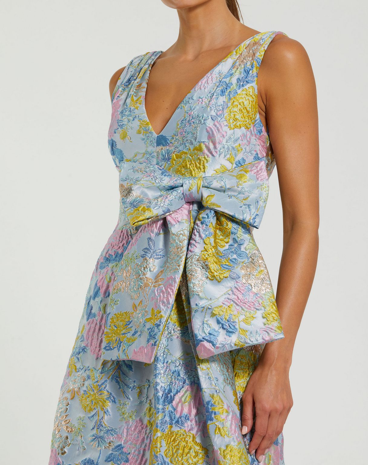Cocktail Dresses Mini Short Floral Cocktail Dress Blue Multi