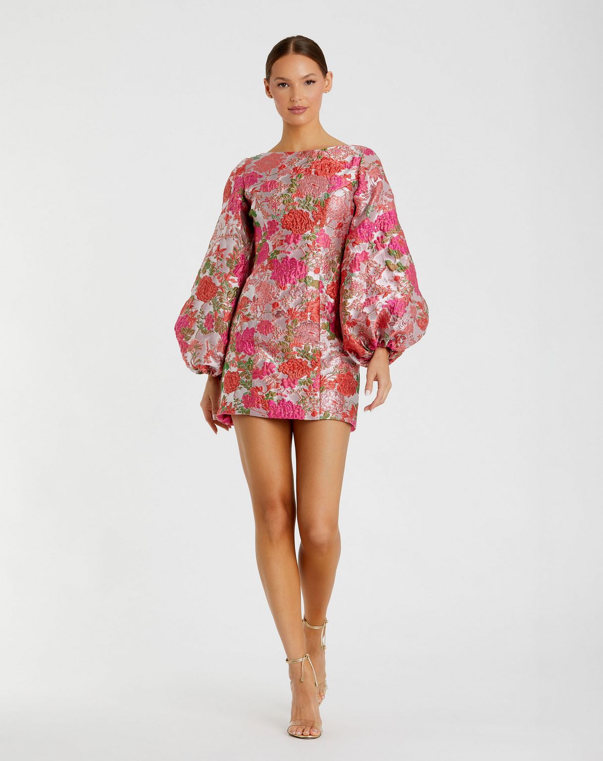 Cocktail Dresses Short Floral Cocktail Dress Pink Multi
