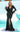 Formal Dresses Long Sleeve Formal Feather Slit Evening Dress Black
