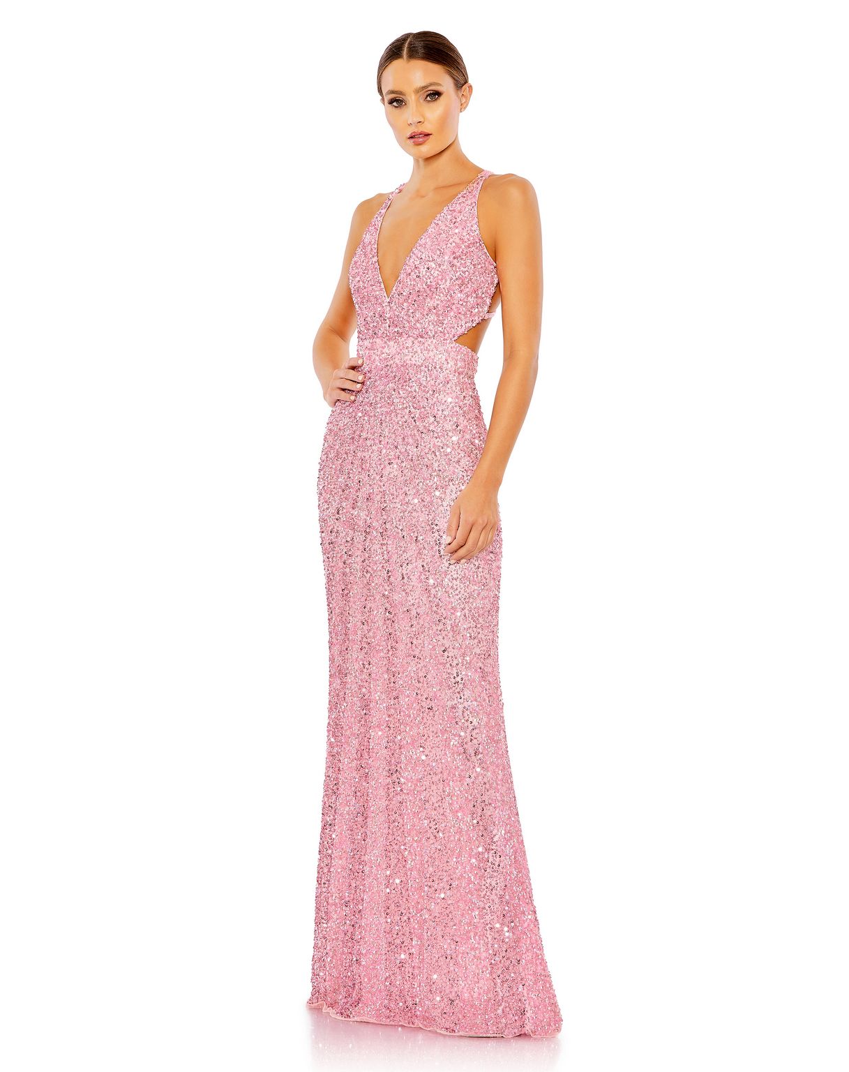 Prom Dresses Long Prom Formal Sequin Dress Rose