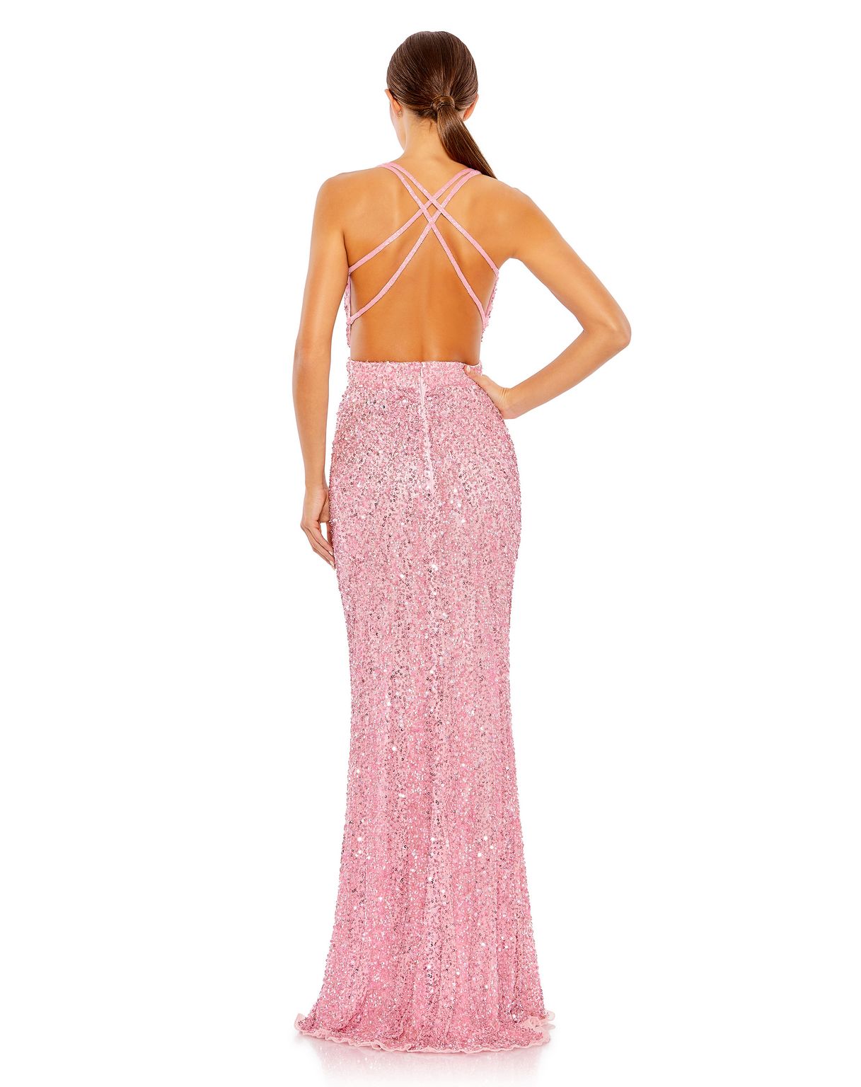 Prom Dresses Long Prom Formal Sequin Dress Rose