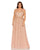 Plus Size Dresses Sequined Striped Long Formal Plus Size Dress Apricot