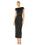 Cocktail Dresses Formal Beaded Fringe Midi Dress Black