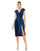 Cocktail Dresses Short Sequin Faux Wrap Front Slit Dress Midnight